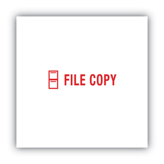 ACCUSTAMP2® Pre-Inked Shutter Stamp, Red, FILE COPY, 1 5/8 x 1/2 (COS035596)
