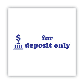 ACCUSTAMP2® Pre-Inked Shutter Stamp, Blue, FOR DEPOSIT ONLY, 1 5/8 x 1/2 (COS035601)