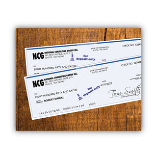 ACCUSTAMP2® Pre-Inked Shutter Stamp, Blue, FOR DEPOSIT ONLY, 1 5/8 x 1/2 (COS035601)