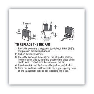 Cosco® Replacement Ink Pad for 2000PLUS 1SI20PGL, Red (COS065467)