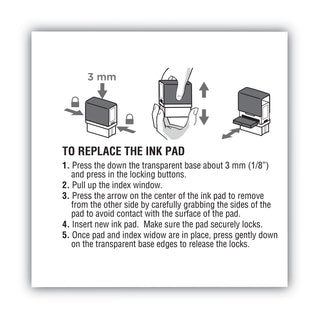 Cosco® Replacement Ink Pad for 2000PLUS 1SI60P, Blue (COS065474)