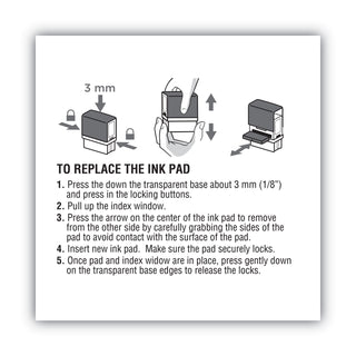 Cosco® Replacement Ink Pad for 2000PLUS 1SI60P, Black (COS065475)