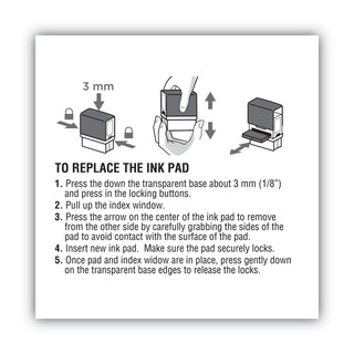 Cosco® Replacement Ink Pad for 2000PLUS 1SI60P, Red (COS065476)
