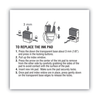 Cosco® Replacement Ink Pad for 2000PLUS 1SI50P, 2.81" x 0.25", Red (COS065479)
