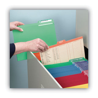 Smead™ Manila Out Guides, Printed Form Style, 1/5-Cut Top Tab, Out, 8.5 x 11, Manila, 100/Box (SMD51910)