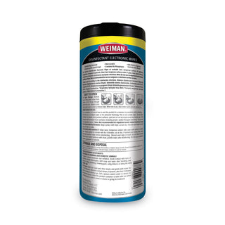 WEIMAN® E-tronic Wipes, 7 x 8, 30/Canister (WMN93A)