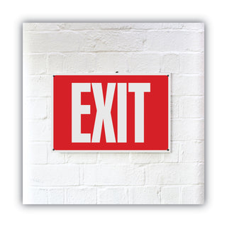 Cosco® Glow-in-the-Dark Safety Sign, Exit, 12 x 8, Red (COS098052)