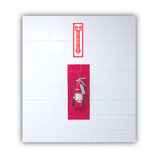 Cosco® Glow-In-The-Dark Safety Sign, Fire Extinguisher, 4 x 13, Red (COS098063)