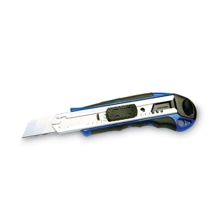 Cosco® Heavy-Duty Snap Blade Utility Knife, Four 8-Point Blades, Retractable, Blue (COS091514)