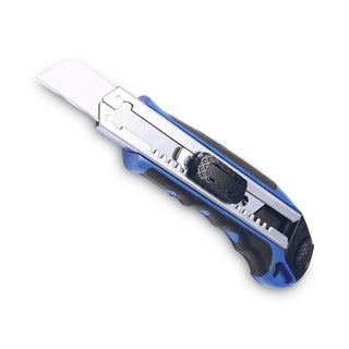 Cosco® Heavy-Duty Snap Blade Utility Knife, Four 8-Point Blades, Retractable, Blue (COS091514)