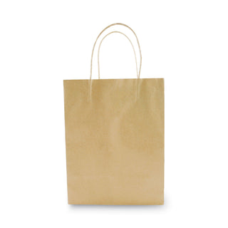 Cosco® Premium Shopping Bag, 8" x 10.25", Brown Kraft, 50/Box (COS098375)