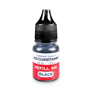 Cosco® ACCU-STAMP Gel Ink Refill, 0.35 oz Bottle, Black (COS090684)