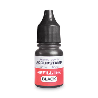 Cosco® ACCU-STAMP Gel Ink Refill, 0.35 oz Bottle, Black (COS090684)