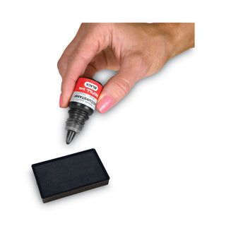 Cosco® ACCU-STAMP Gel Ink Refill, 0.35 oz Bottle, Black (COS090684)