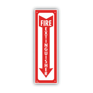 Cosco® Glow-In-The-Dark Safety Sign, Fire Extinguisher, 4 x 13, Red (COS098063)