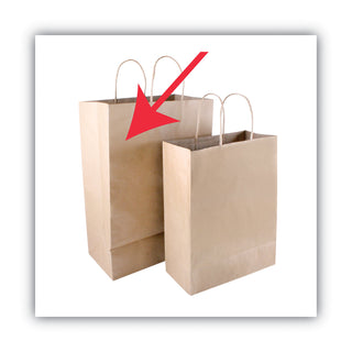 Cosco® Premium Shopping Bag, 12" x 17", Brown Kraft, 50/Box (COS091566)