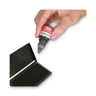 Cosco® ACCU-STAMP Gel Ink Refill, 0.35 oz Bottle, Black (COS090684)