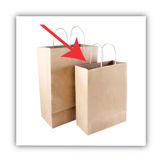 Cosco® Premium Shopping Bag, 10" x 13", Brown Kraft, 50/Box (COS091565)