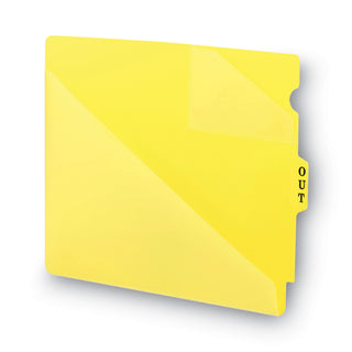 Smead™ End Tab Poly Out Guides, Two-Pocket Style, 1/3-Cut End Tab, Out, 8.5 x 11, Yellow, 50/Box (SMD61966)