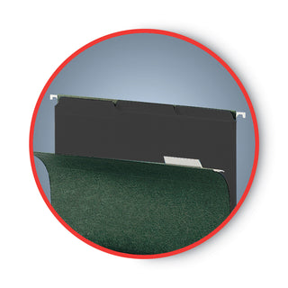 Smead™ Interior File Folders, 1/3-Cut Tabs, Letter Size, Black/Gray, 100/Box (SMD10243)