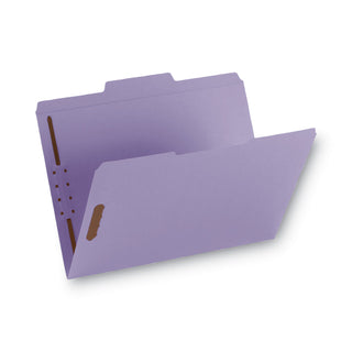 Smead™ Top Tab Colored 2-Fastener Folders, 1/3-Cut Tabs, Letter Size, Lavender, 50/Box (SMD12440)