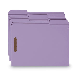 Smead™ Top Tab Colored 2-Fastener Folders, 1/3-Cut Tabs, Letter Size, Lavender, 50/Box (SMD12440)