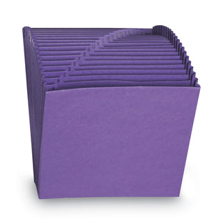 Smead™ Heavy-Duty Indexed Expanding Open Top Color Files, 21 Sections, 1/21-Cut Tab, Letter Size, Purple (SMD70721)
