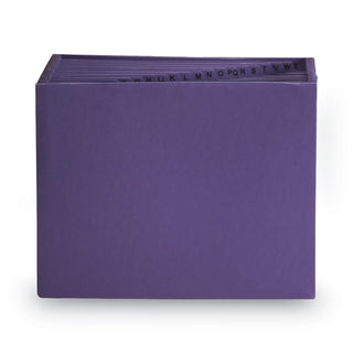 Smead™ Heavy-Duty Indexed Expanding Open Top Color Files, 21 Sections, 1/21-Cut Tab, Letter Size, Purple (SMD70721)