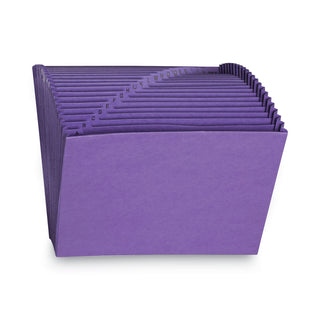 Smead™ Heavy-Duty Indexed Expanding Open Top Color Files, 21 Sections, 1/21-Cut Tab, Letter Size, Purple (SMD70721)