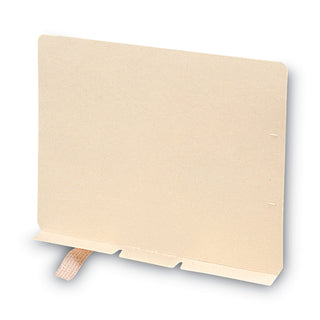 Smead™ Self-Adhesive Folder Dividers for Top/End Tab Folders, Prepunched for Fasteners, Letter Size, Manila, 100/Box (SMD68021)
