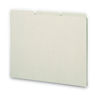 Smead™ Recycled Blank Top Tab File Guides, 1/3-Cut Top Tab, Blank, 8.5 x 11, Green, 100/Box (SMD50334)