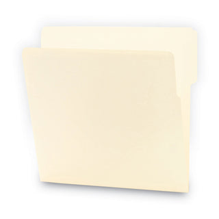 Smead™ Heavyweight Manila End Tab Folders, 9" Front, 1/3-Cut Tabs, Top Position, Letter Size, 100/Box (SMD24135)