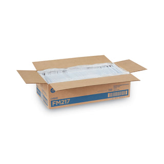Dixie® Plastic Cutlery, Heavy Mediumweight Forks, White, 1,000/Carton (DXEFM217)