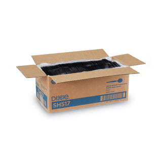 Dixie® Plastic Cutlery, Heavyweight Soup Spoons, 5 3/4", Black, 1,000/Carton (DXESH517) (DIXSH517)