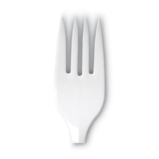 Dixie® Plastic Cutlery, Mediumweight Forks, White, 1,000/Carton (DIXPFM21)