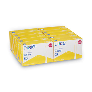 Dixie® Plastic Cutlery, Heavyweight Knives, White, 1,000/Carton (DIXKH207)