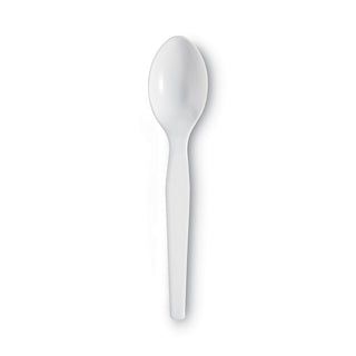 Dixie® Plastic Cutlery, Heavyweight Teaspoons, White, 1,000/Carton (DIXTH207)