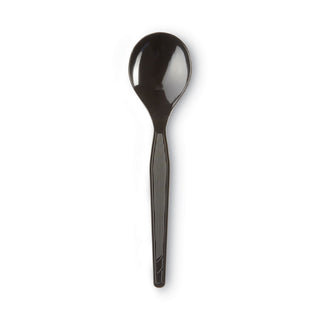 Dixie® Plastic Cutlery, Heavyweight Soup Spoons, 5 3/4", Black, 1,000/Carton (DXESH517) (DIXSH517)