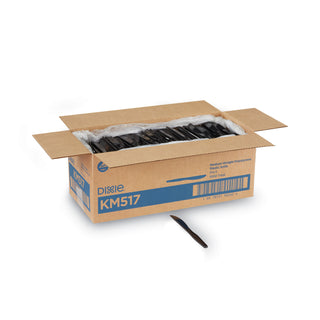 Dixie® Plastic Cutlery, Heavy Mediumweight Knives, Black, 1000/Carton (DIXKM517)