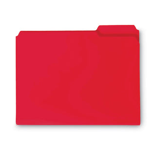 Smead™ Top Tab Poly Colored File Folders, 1/3-Cut Tabs, Letter Size, Red, 24/Box (SMD10501)