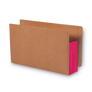 Smead™ Redrope Drop-Front End Tab File Pockets w/ Fully Lined Colored Gussets, 3.5" Expansion, Legal Size, Redrope/Red, 10/Box (SMD74686)