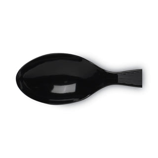 Dixie® Plastic Cutlery, Heavy Mediumweight Teaspoons, Black, 100/Box (DXETM507)