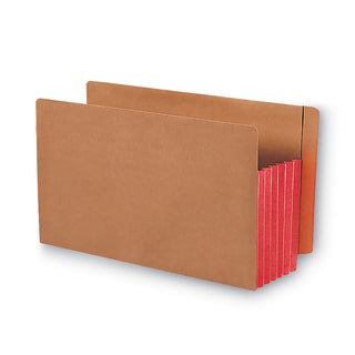 Smead™ Redrope Drop-Front End Tab File Pockets w/ Fully Lined Colored Gussets, 5.25" Expansion, Legal Size, Redrope/Red, 10/Box (SMD74696)
