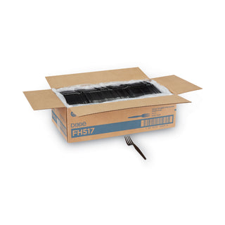 Dixie® Plastic Cutlery, Heavyweight Forks, Black, 1,000/Carton (DXEFH517) (DXEFH51)