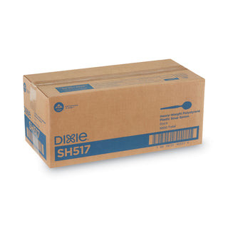 Dixie® Plastic Cutlery, Heavyweight Soup Spoons, 5 3/4", Black, 1,000/Carton (DXESH517) (DIXSH517)