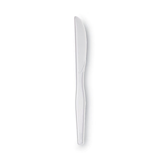 Dixie® Plastic Cutlery, Heavyweight Knives, White, 1,000/Carton (DIXKH207)