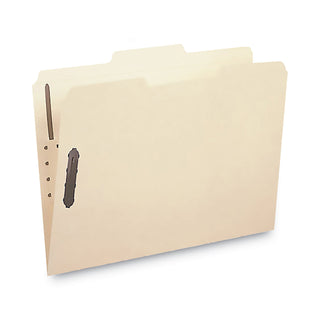 Smead™ Poly Top Tab Folder with Two Fasteners, 1/3-Cut Tabs, Letter Size, Manila, 24/Box (SMD10545)