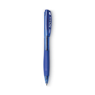 BIC® BU3 Retractable Ballpoint Pen, Bold 1 mm, Blue Ink/Barrel, Dozen (BICBU311BE)