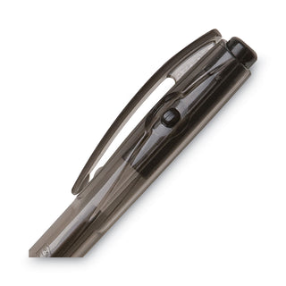 BIC® BU3 Retractable Ballpoint Pen, Bold 1 mm, Black Ink/Barrel, Dozen (BICBU311BK)