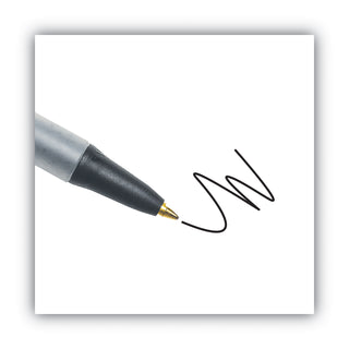 BIC® Ecolutions Clic Stic Retractable Ballpoint Pen, 1mm, Black Ink, Clear Barrel, Dozen (BICCSEM11BK)